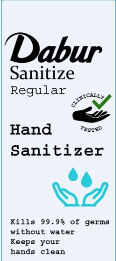 Dabur Sanitize Regular Device mark 4463252 Trademark