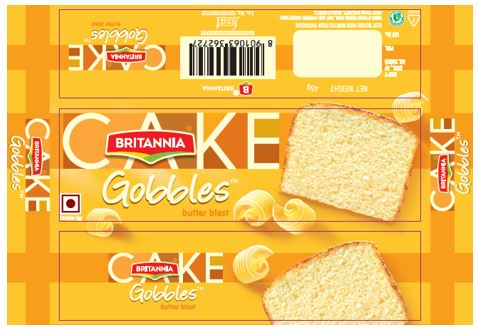 Britannia Cake Gobbles Butter Blast Device mark 4477744 Trademark