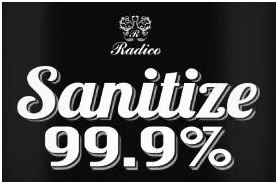 Radico Sanitize 99.9% (device) Device mark 4492625 Trademark