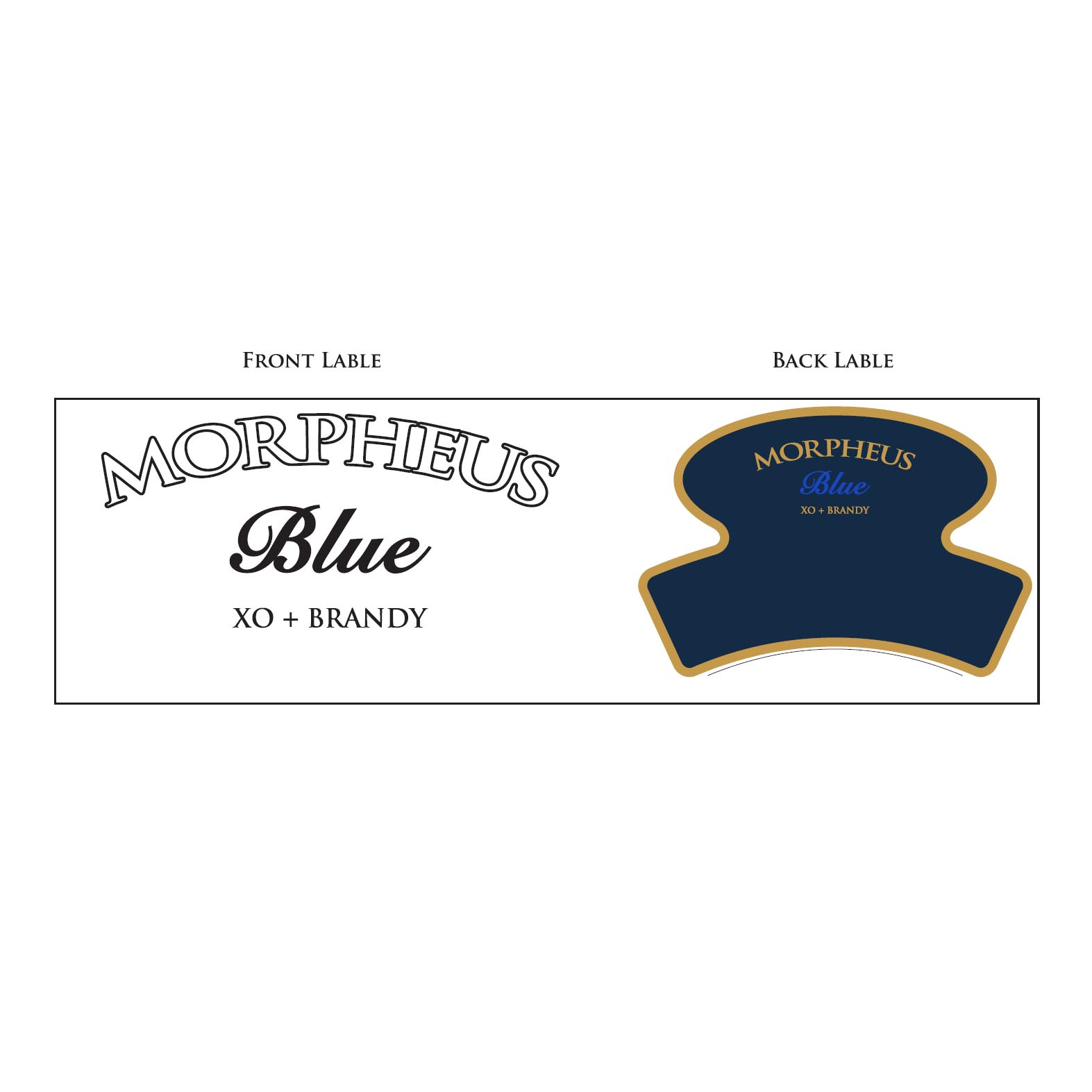 Morpheus Blue Xo + Brandy (label) Device mark 4537235 Trademark