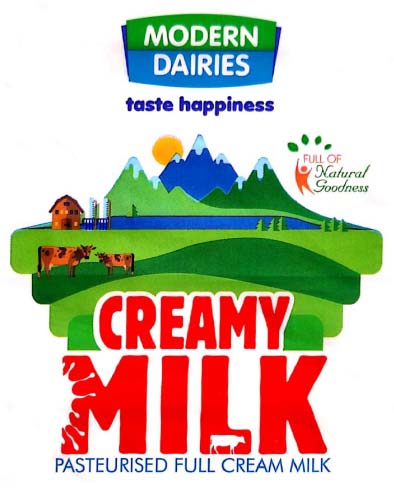 Modern Dairies Creamy Milk Device mark 4542877 Trademark