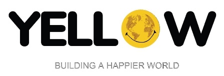 Yellow Building A Happier World (logo) Device mark 4539325 Trademark