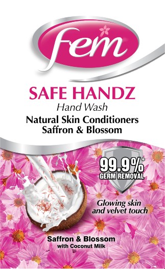 Fem Safe Handz Saffron & Blossom Device mark 4562537 Trademark