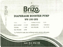 Brizo Diaphragm Booster Pump With Device Of Two Curved Line Device mark 4580728 Trademark