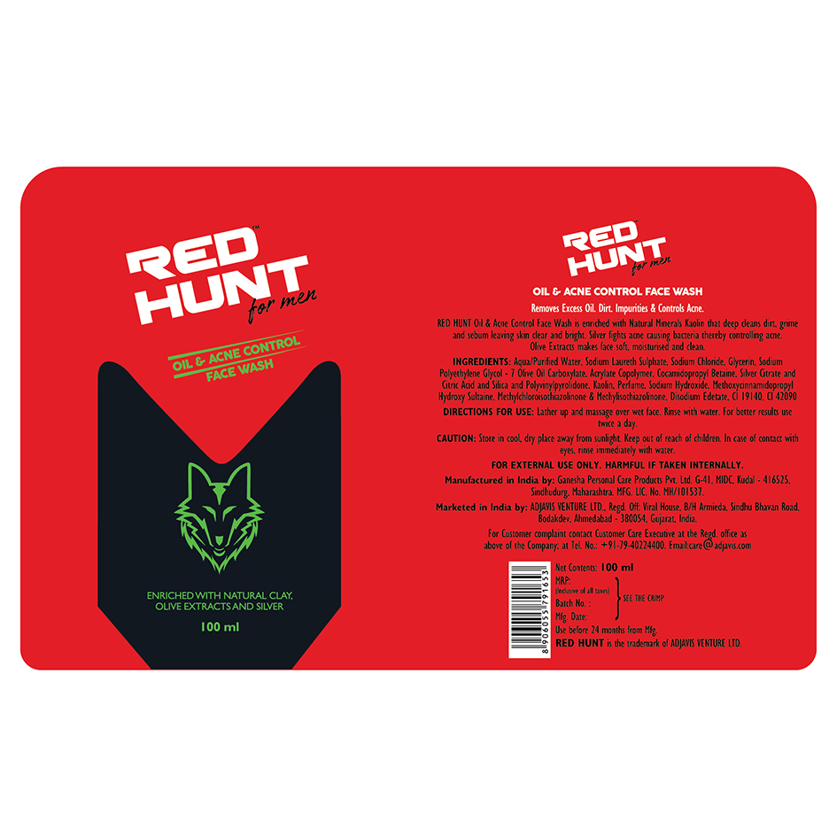 Red Hunt Oil And Acne Control Fash Wash Device mark 4601856 Trademark