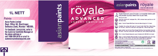 Asian Paints Royale Advanced Device mark 4632840 Trademark