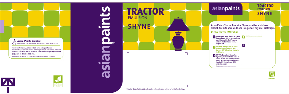 Asian Paints Tractor Emulsion Shyne Device mark 4636208 Trademark