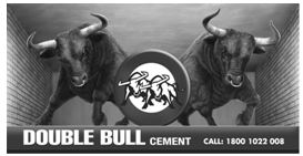 Double Bull Cement Corporate Visual Device mark 4658648 Trademark