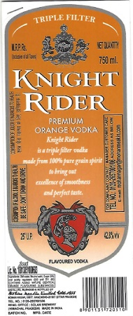 Kinght Rider Premium Orange Vodka Device mark 4663924 Trademark