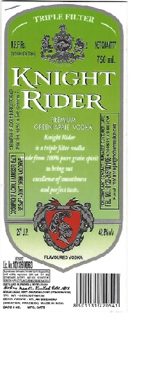 Knight Rider Premium Green Apple Vodka Device mark 4663925 Trademark