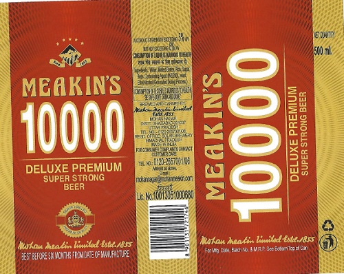 Meakin's 10000 Deluxe Premium Super Strong Beer Device mark 4663928 Trademark