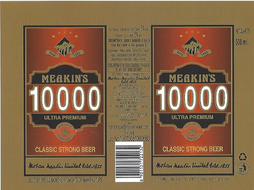 Meakin's 10000 Ultra Premium Classic Strong Beer Device mark 4663929 Trademark