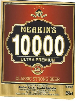 Meakin's 10000 Ultra Premium Classic Strong Beer Device mark 4663930 Trademark