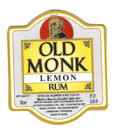 Old Monk Lemon Rum Device mark 4663932 Trademark