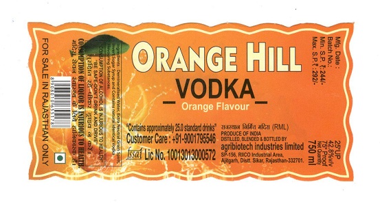 Orange Hill Vodka Device mark 4678762 Trademark