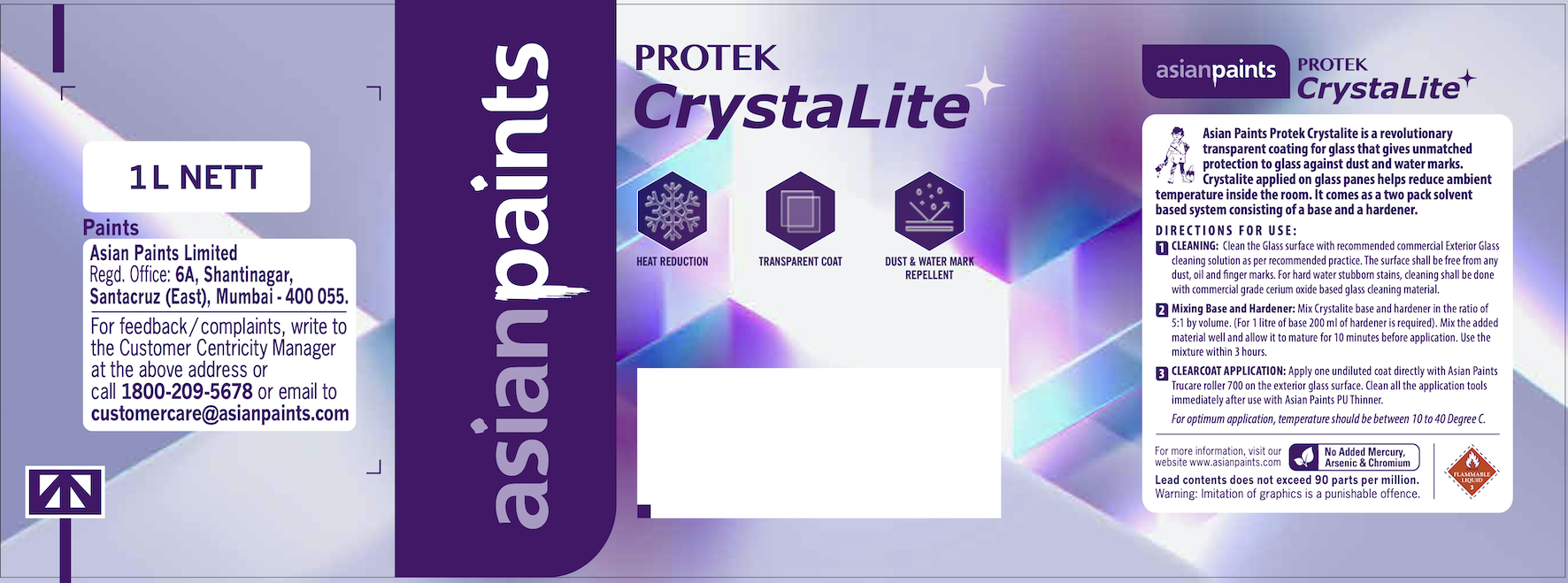 Asian Paints Protek Crystalite Device mark 4694481 Trademark