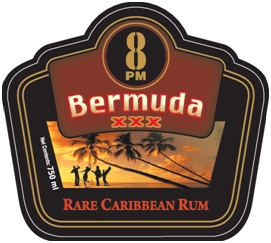 8 Pm Bermuda Xxx Rare Caribbean Rum(label) Device mark 4706700 Trademark