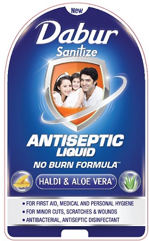 Dabur Sanitize Antiseptic Liquid Device mark 4720610 Trademark