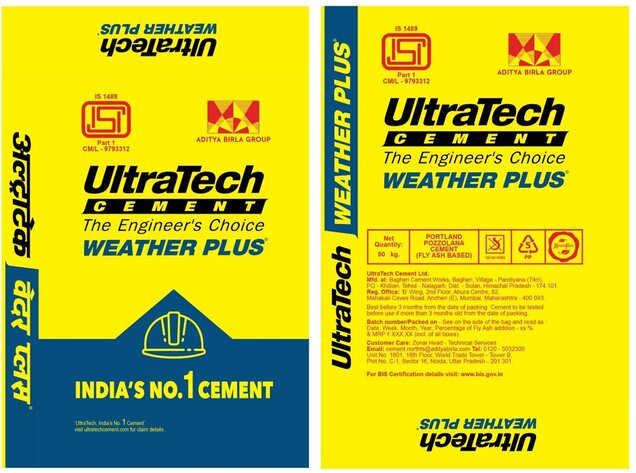 Ultratech Cement The Engineer's Choice Weather Plus India's No.1 Cement Device mark 4758572 Trademark