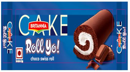 Britannia Cake Roll Yo! Choco Swiss Roll Device mark 4793438 Trademark