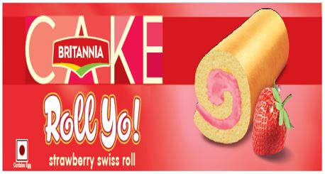 Britannia Cake Roll Yo! Strawberry Swiss Roll Device mark 4793439 Trademark