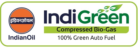 Indianoil Indigreen Compressed Bio-gas 100% Green Auto Fuel (device) Device mark 4820476 Trademark