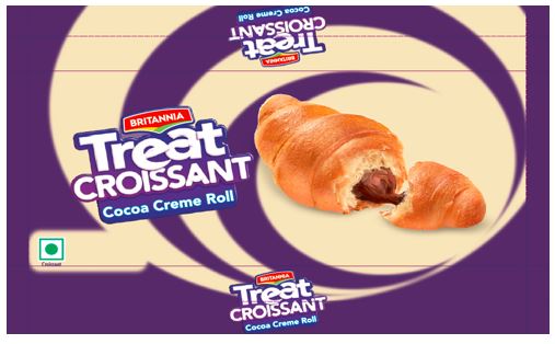 Britannia Treat Croissant Cocoa Crème Roll Device mark 4847021 Trademark