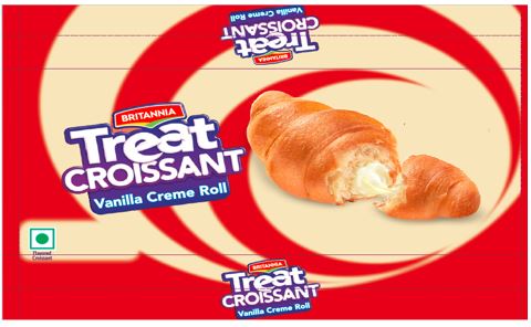 Britannia Treat Croissant Vanilla Crème Roll Device mark 4847022 Trademark