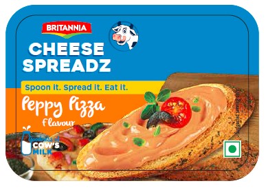 Britannia Cheese Spreadz Peppy Pizza Device mark 4847008 Trademark