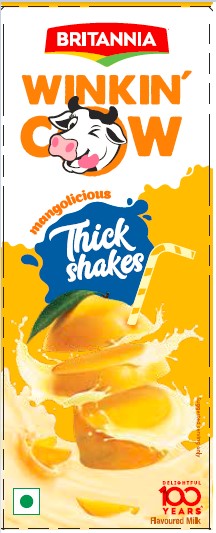 Britannia Winkin Cow Thick Shakes Mangolicious Device mark 4847016 Trademark