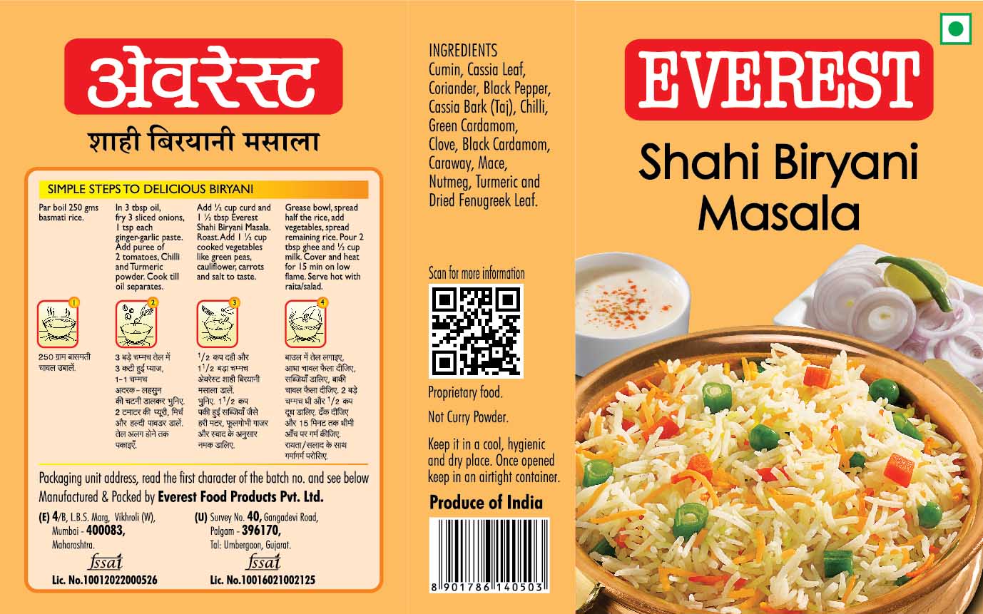 Everest Shahi Biryani Masala Device mark 4865978 Trademark