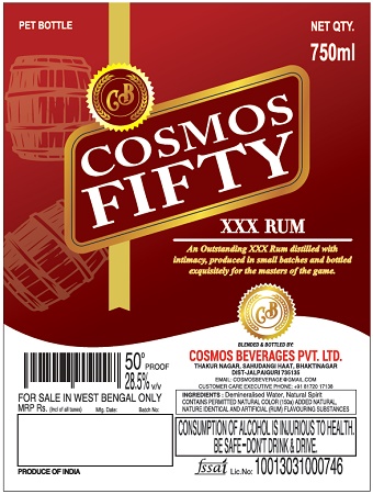 Cosmos Fifty Xxx Rum Device mark 4889991 Trademark