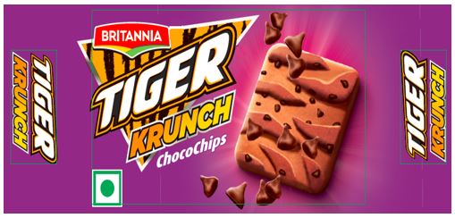 Britannia Tiger Krunch Chocochips Device mark 4904733 Trademark