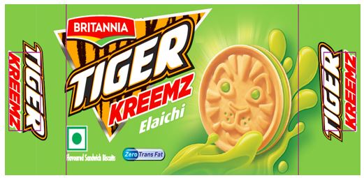 Britannia Tiger Kreemz Elachi Device mark 4906789 Trademark