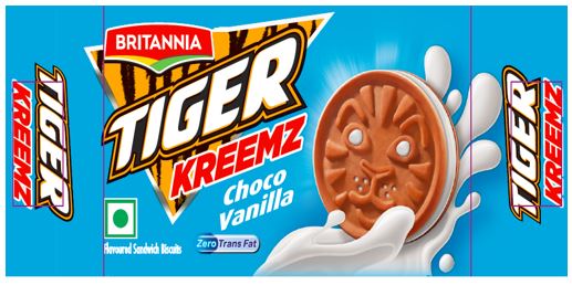 Britannia Tiger Kreemz Choco Vanilla Device mark 4906786 Trademark