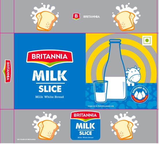 Britannia Milk Slice Bread Device mark 4917958 Trademark