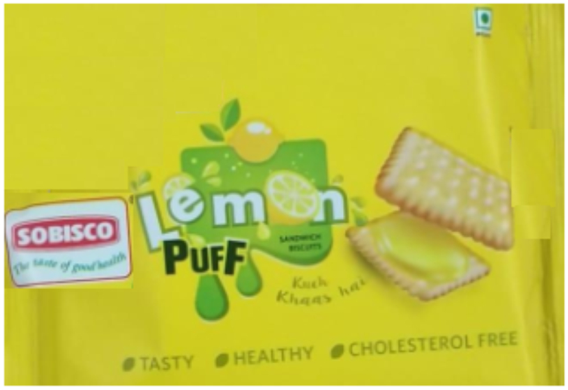 Sobisco Lemon Puff Along With Device Of Lemon And Biscuits As Per Colour Combination Label Device Mark Device mark 4927716 Trademark
