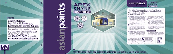 Asian Paints Apex Shyne Dust Proof Device mark 4930048 Trademark