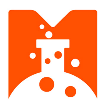 Device Of Alphabet M With Laboratory Bottle Device mark 4960670 Trademark