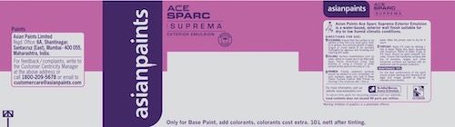Asian Paints Ace Sparc Suprema Device mark 4974760 Trademark