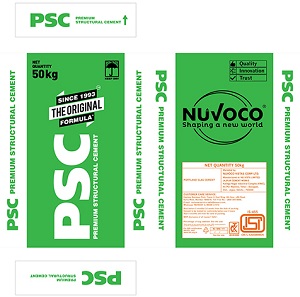 Psc ( Premium Structural Cement) With Green Background Bag Layout Front And Back) Packaging Device mark 4989393 Trademark