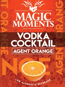 M2 Magic Moments Vodka Cocktail Agent Orange (label) Device mark 5001730 Trademark