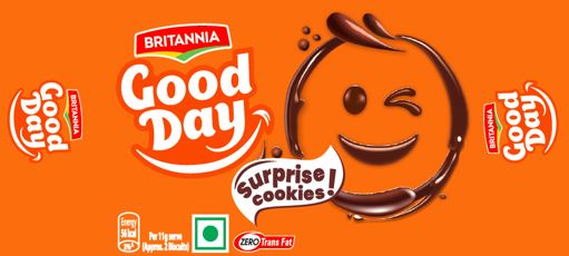 Britannia Good Day Surprise Cookies Device mark 5006918 Trademark