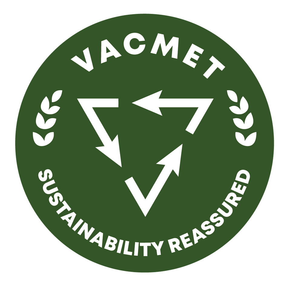 Vacmet Sustainability Reassured (logo) Device mark 5012683 Trademark