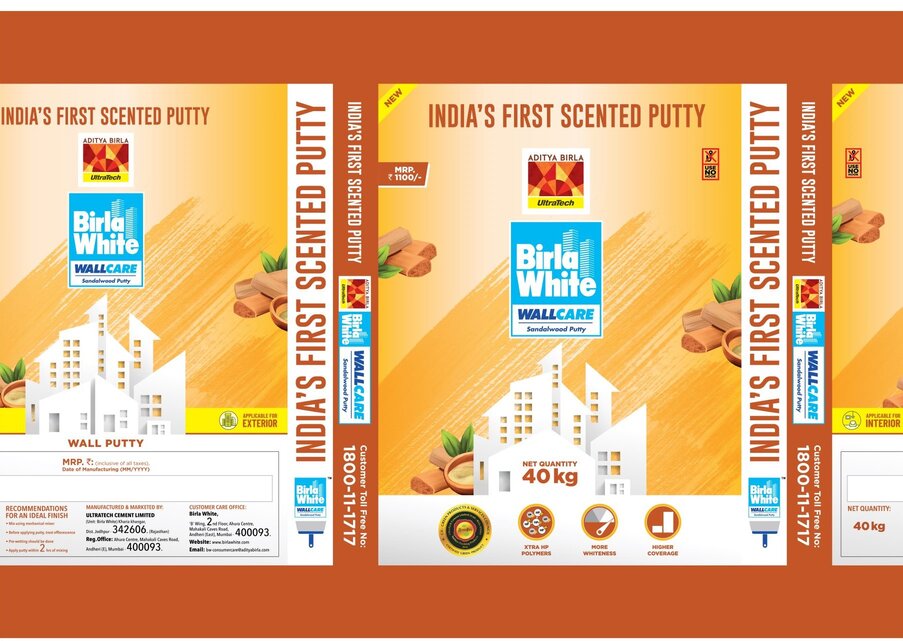 Birla White Wallcare Sandalwood Putty India's First Scented Putty Device mark 5028110 Trademark