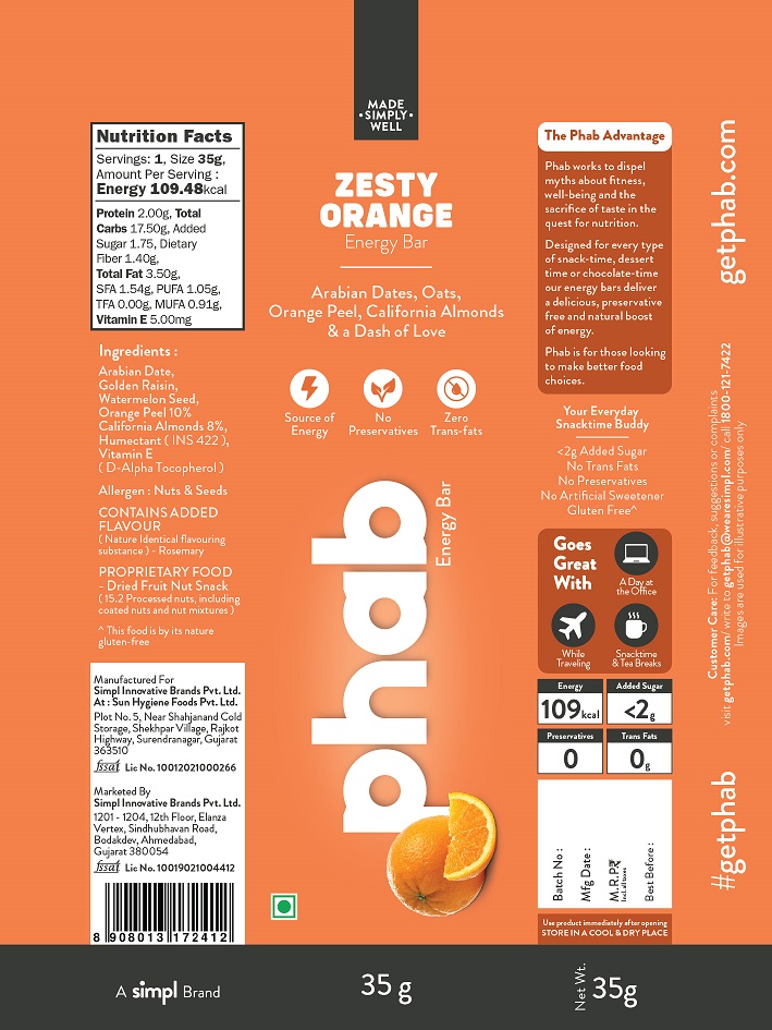 Phab Zesty Orange Device mark 5059126 Trademark