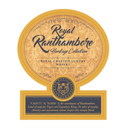 Royal Ranthambore Heritage Collection Royal Crafted Luxury Whisky (label) Device mark 5083213 Trademark