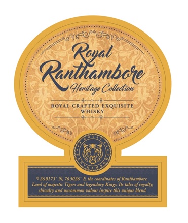 Royal Ranthambore Heritage Collection Royal Crafted Exquisite Whisky (label) Device mark 5083212 Trademark