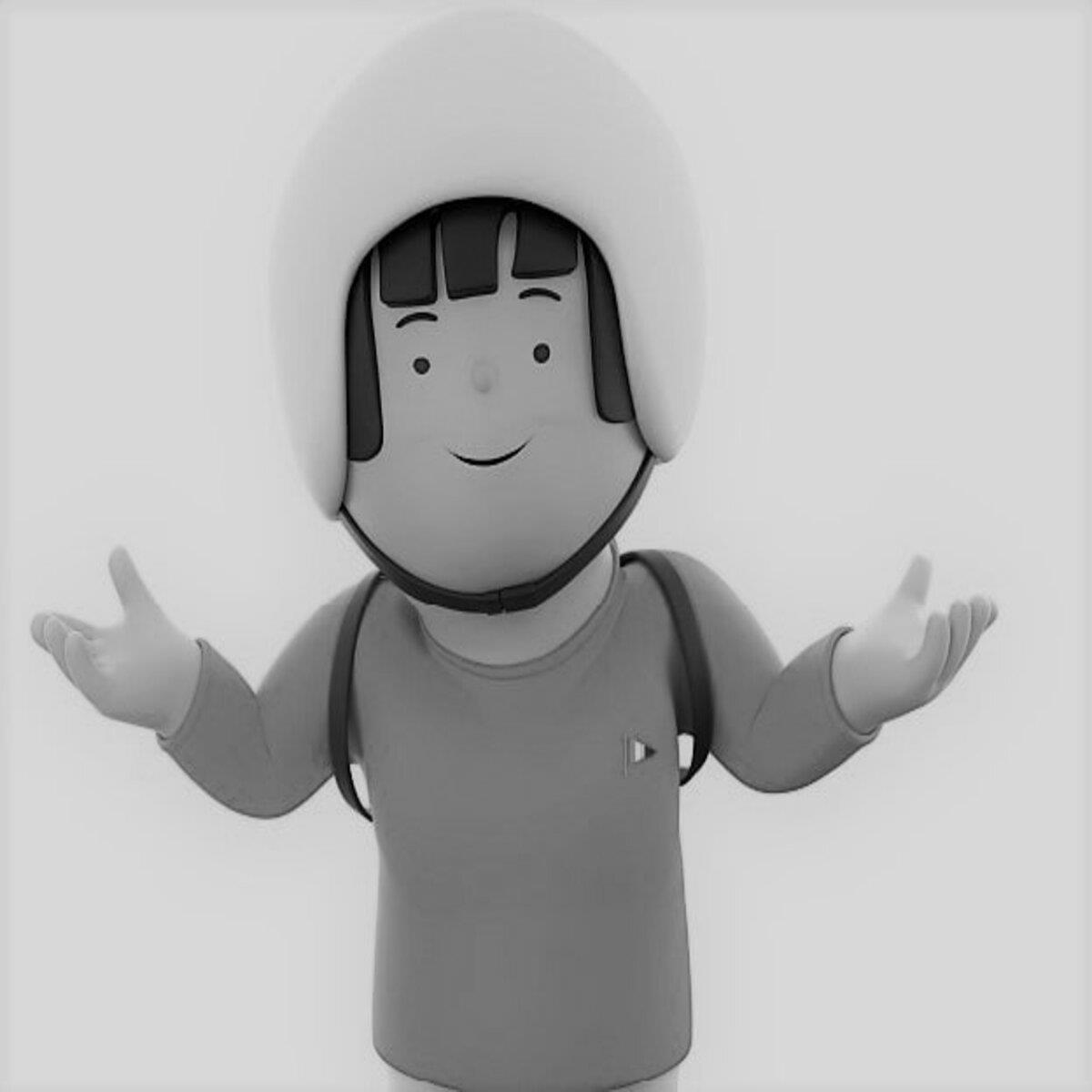 Device Of A Cartoon Figure Sporting A Helmet Device mark 5089077 Trademark