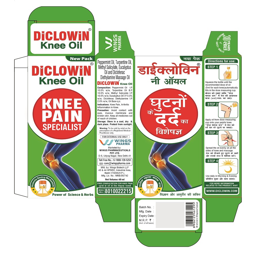 Diclowin Knee Oil Device mark 5092945 Trademark